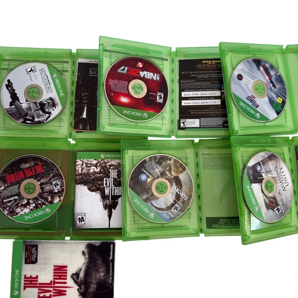 Xbox One Game Lot 6 Star Wars Battlefront Evil‎ Within Far Cry Primal AC Unity